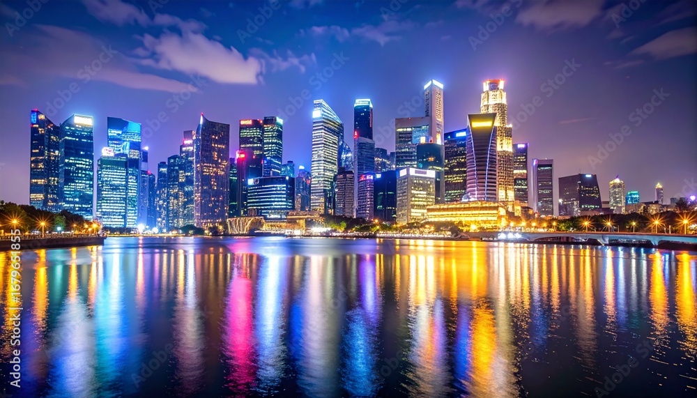 Fototapeta premium City Skyline at Night