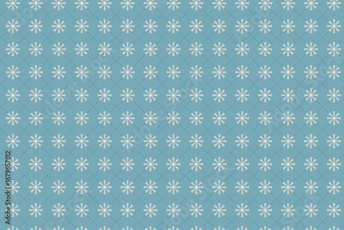 Geometric Snowflake Christmas Pattern swatch available in swatches panel, Winter Holiday Seamless Design