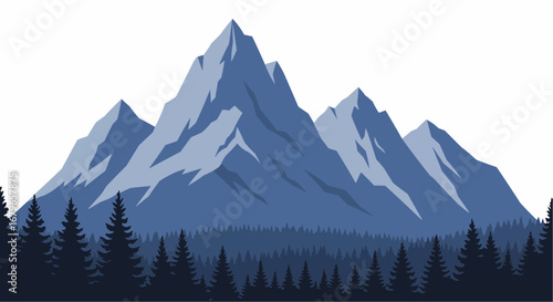 mountains in the snow
