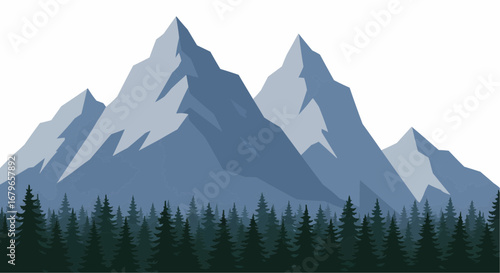 mountain landscape with trees