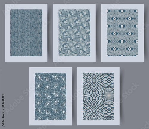 An Elegant Collection of Intricate Blue Patterns Delivered in Beautifully Crafted Framed Prints