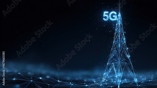 Futuristic 5G tower