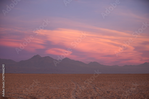 Atacama Desert Chile Mountain Sunset