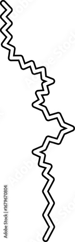 Fluid, irregular freeform line with smooth motion and a bold, cartoon-like outline.