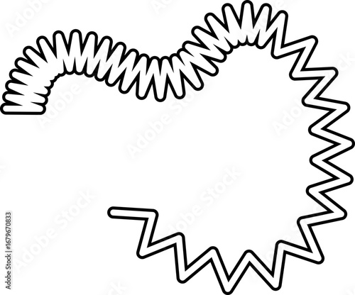 Subtle irregular stroke with a freehand, dynamic flow and a soft wavy outline.