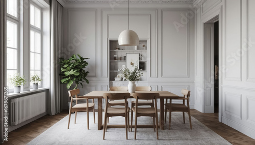 Wallpaper Mural Modern White Lounge with Contemporary Dining Group Torontodigital.ca