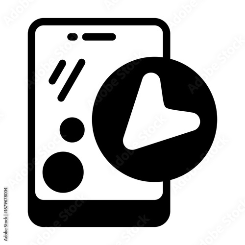 Receive Semi Solid Vector Icon
