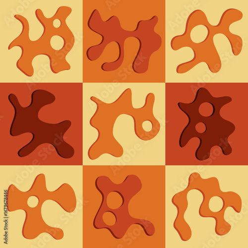 Abstract background with irregular blob shapes, illustration