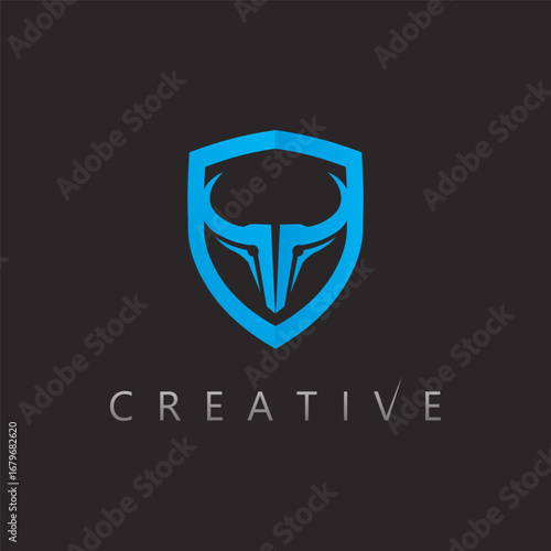 Powerful geometric bull head logo design for corporate identity and modern branding Free Download Powerful geometric bull head logo design for corporate identity and modern branding - GFXLoad