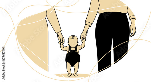 First Steps: Family Support and the Joy of a Baby's Early Development