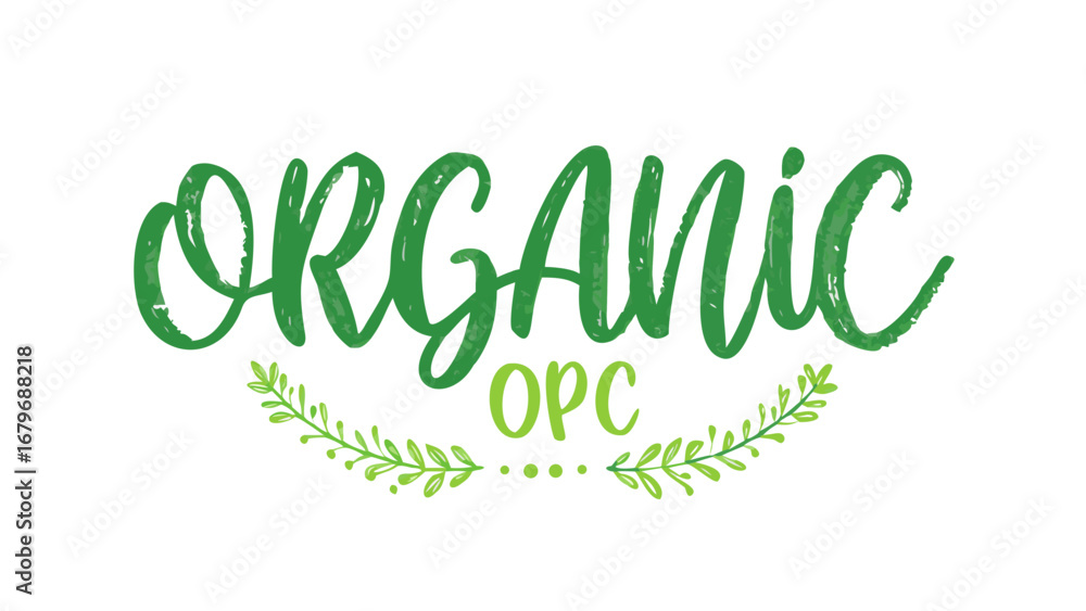 Fototapeta premium Organic opc green leaves natural plant based product eco friendly healthy lifestyle vegan vegetarian diet food 100