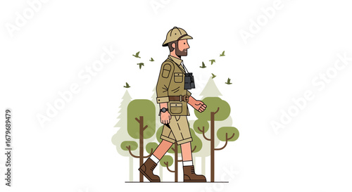 Explorer Journey Through Woodland: Adventure and Discovery with Nature's Embrace