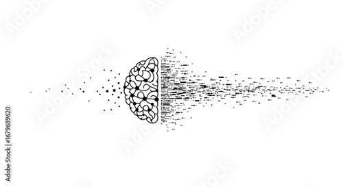 Linear brain transformation with digital pixels concept