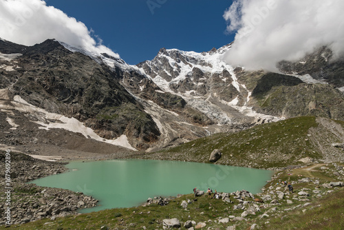 Fotografie Lago delle Locce e Monte Rosa da Macugnaga