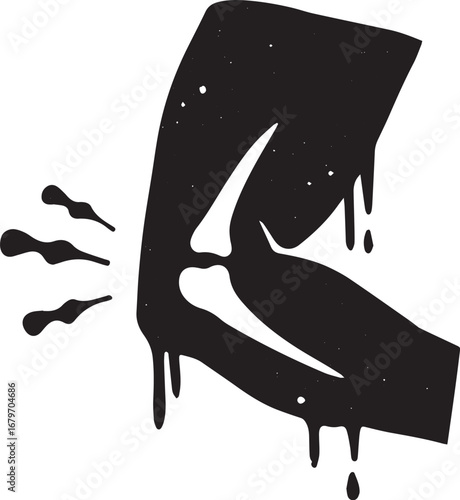 Stylized Elbow Pain Illustration depicting musculoskeletal condi