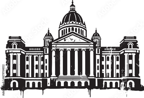 black and white building design clip art preview