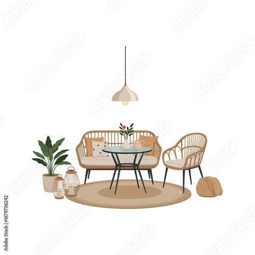 A stylish retro tv and chair sit in a cozy room, bringing a classic design to the wooden furniture and floor