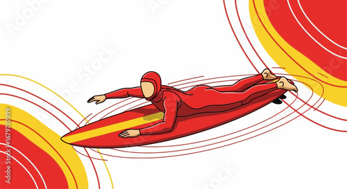Dynamic Surfer Executing A Smooth Turn, Emphasizing Elegance And Fluidity In Action