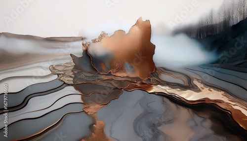 insert for poetic visual fieldwork reverent dislocation silenced copper and char grey resonant asymmetry wax bond erosion seasonal fog basin temporal abstraction soot infused wax on