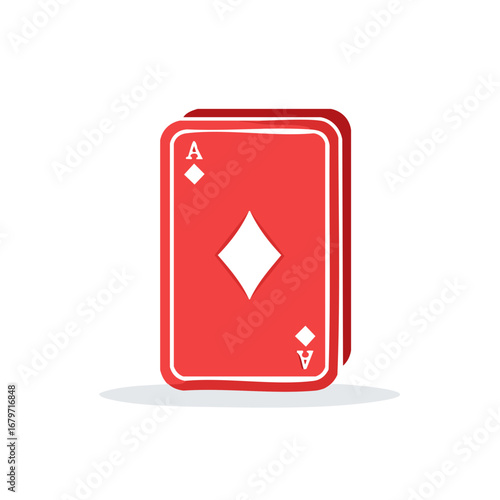 Free Download Illustration of Two Red Ace of Diamonds Playing Cards for Casino Game Fun - GFXLoad