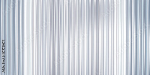 Transparent ribbed glass pattern with a 3D background effect and abstract gradient blur. Silver seamless plastic texture for window or wall panel design. Light overlay with prism and chrome elements.