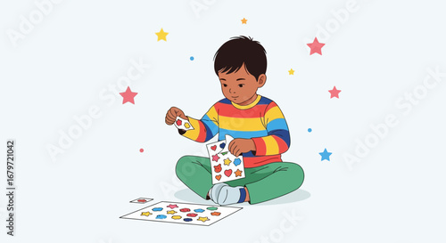 Child's Playtime: Embracing Young Learning and Development Through Sticker Activities