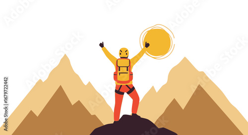Conquering Heights: A Symbol Of Adventure And Reaching The Goal With Determination