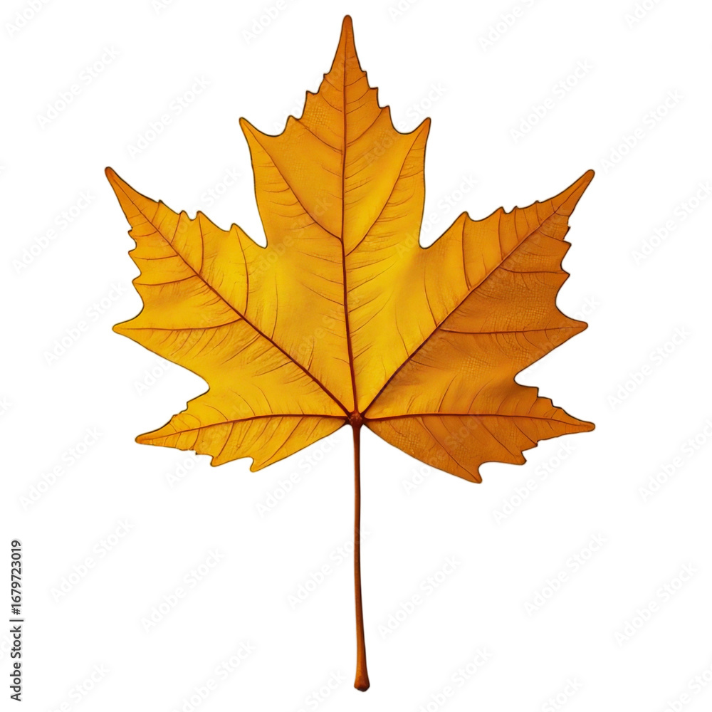 Obraz premium autumn maple leaf on transparent background
