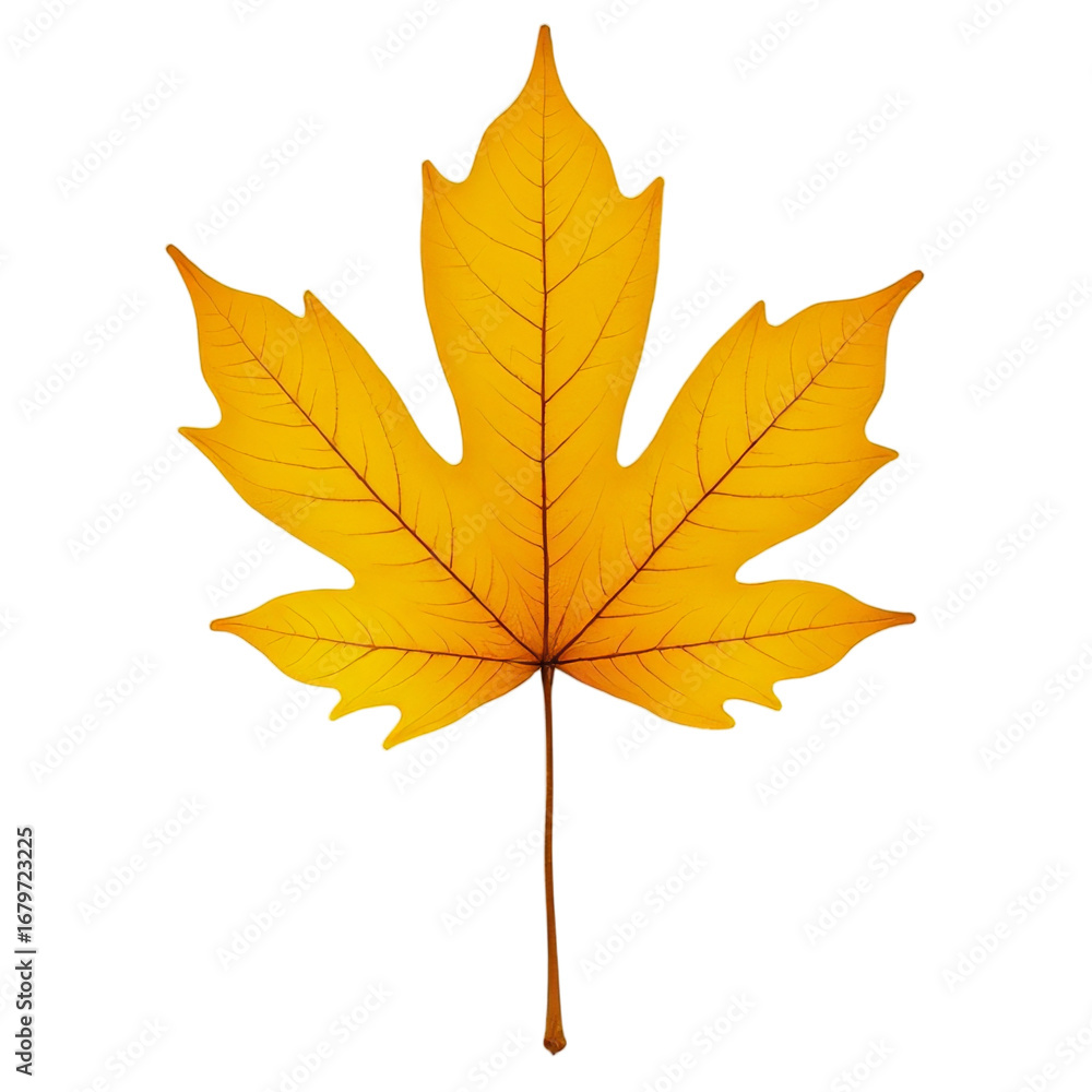 Fototapeta premium autumn maple leaf on transparent background