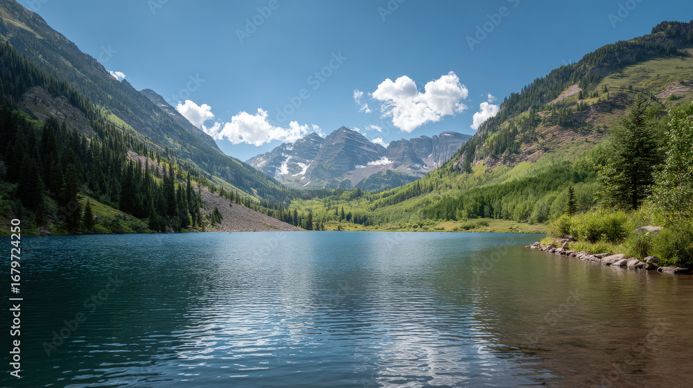 Fototapeta premium explore majestic summer landscapes and nature across all states of usa featuring stunning snowcapped peaks of