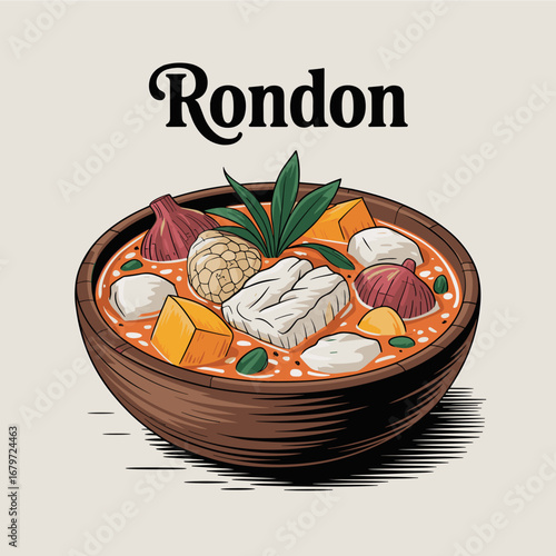 Rondón Colombiano con Pescado y Coco