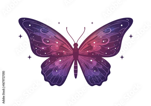 Galaxy Butterfly: A Celestial Insect with Starry Wings.