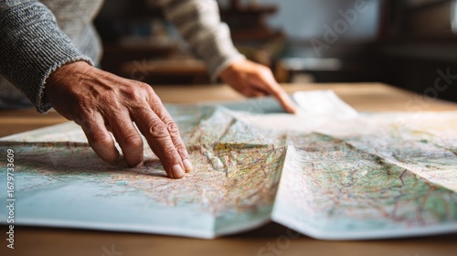 Hands examining a map (1)