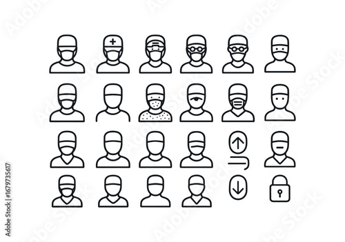 vector outline icons Surgeon (Basic) surgeon icon surgeon new surgeon old surgeon safe surgeon unsafe surgeon small surgeon large surgeon plain surgeon ornate surgeon clean surgeon dirty.