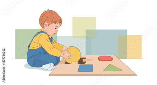 Childhood Exploring Puzzle, Focus, Cognitive Development, Educational Toys, Learning Process