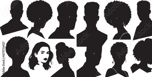 Diverse Silhouettes A Visual Celebration of Individuality Representation and Inclusivity Showing a Group of Black Individuals Expressing Identity