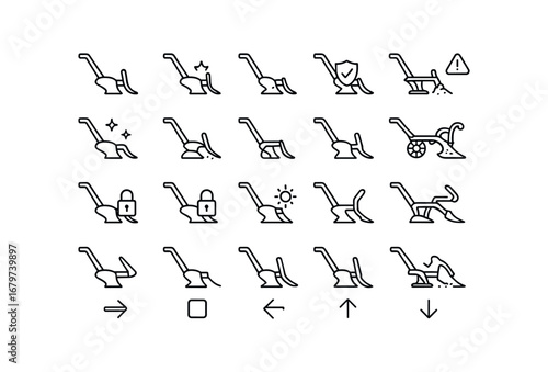 vector outline icons Plow (Basic) plow icon plow new plow old plow safe plow unsafe plow clean plow dirty plow small plow large plow plain plow ornate plow locked plow unlocked plow light.