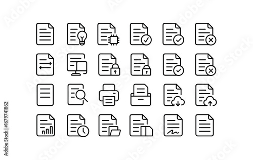 vector outline icons Manuscript (Advanced) manuscript smart manuscript ai manuscript auto manuscript manual manuscript synced manuscript unsynced manuscript track manuscript monitor.