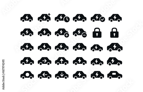 vector solid black filled icons Electric Car (Basic) electriccar icon electriccar new electriccar old electriccar valid electriccar invalid electriccar active electriccar inactive.