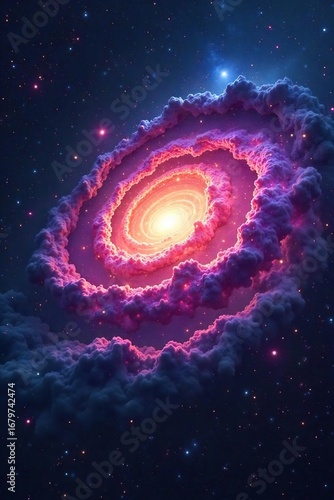 Mystical swirling nebulae in deep space, cosmic dust and stars aligned in a celestial ballet, representing the power of the universe and astrological forces , outer space, star cluster, astronomy