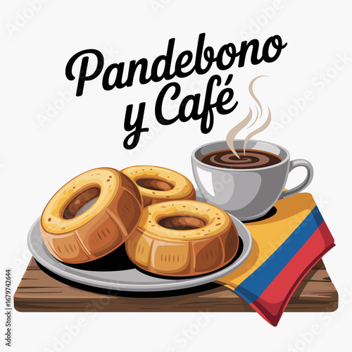 Pandebono Colombiano con Café Caliente