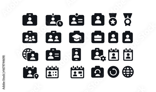 vector solid black filled icons Membership (Types) membership free membership paid membership trial membership premium membership gold membership silver membership bronze membership.