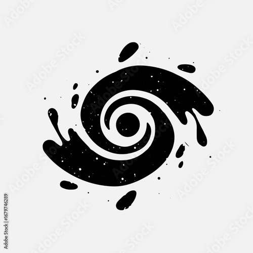 Vortex Swirl Icon Symbol Vintage Retro Illustration Graphic Flat Icon Set