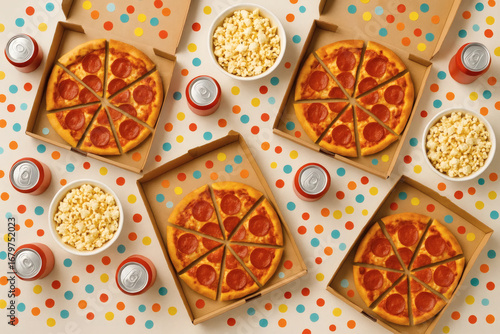 Pizza Party Flat Lay