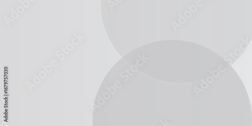 White geometric abstract background overlap layer on bright space with lines effect decoration. Modern graphic design element circles style concept for banner.