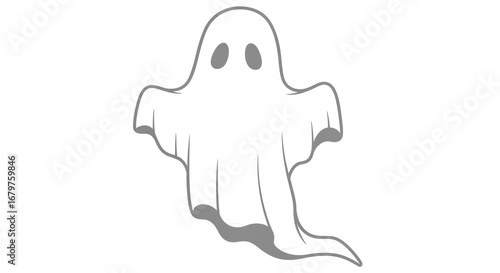 Fototapeta kuchenna Isolated Simple Gray Ghost