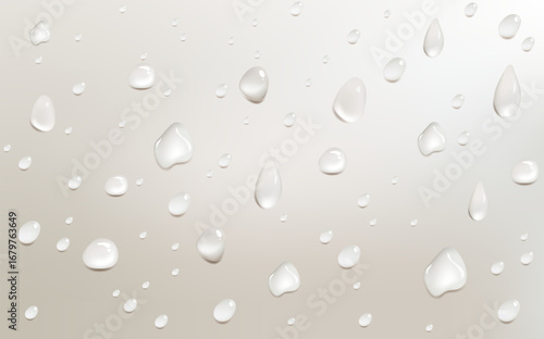 Fresh water splash effect on the surface.Liquid spreading droplet shapes.