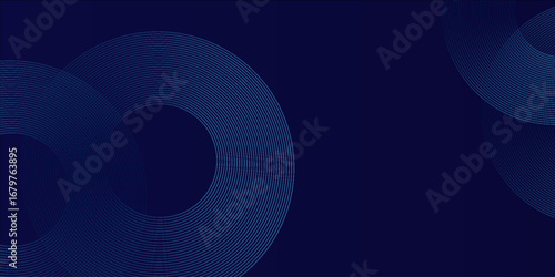 Abstract blue glowing geometric lines modern shiny blue circle lines pattern. Suit for cover,  banner, brochure