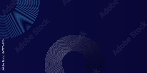 Abstract blue glowing geometric lines modern shiny blue circle lines pattern. Suit for cover,  banner, brochure