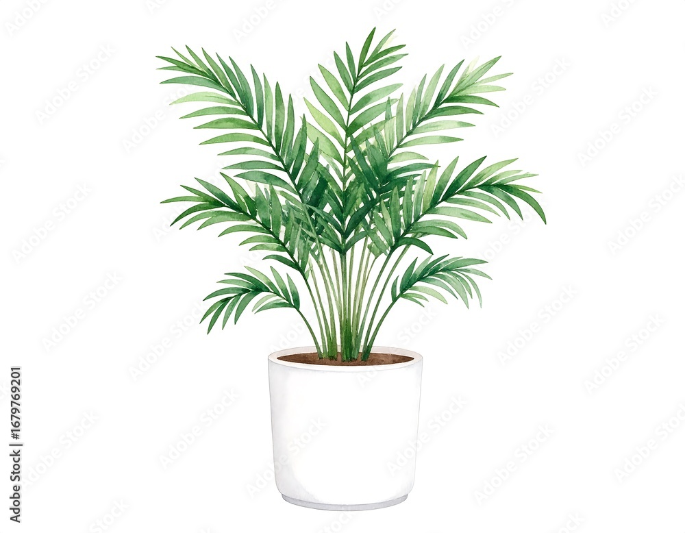 Fototapeta premium Watercolor illustration of a houseplant